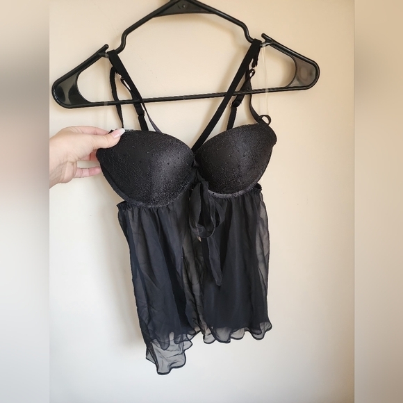 Victoria's Secret Women's Black Open Front Lingerie Size 36 C. - Picture 1 of 5